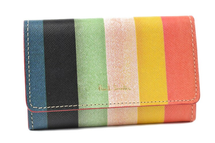 ポールスミス 名刺入れ ポールスミス 名刺入れ カードケース レディース ブランド PaulSmith シグネチャーストライプ 専用箱付 黒 ブラック 女性 婦人 本革 PWD891 【あす楽】