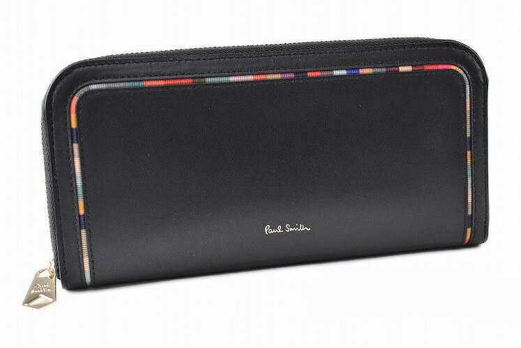 ポール・スミス 長財布 レディース ポールスミス 長財布 財布 ラウンドファスナ― レディース ブランド Paul Smith スワールインセット 黒 ブラック 専用箱付 女性 婦人 本革 さいふ サイフ お財布 革 60代 50代 40代 30代 20代 使いやすい プレゼント ギフト 人気 ハイブランド BPW286 x1x 【あす楽】