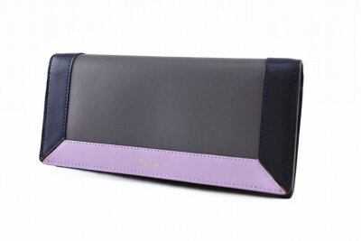 ポールスミス 長財布 財布 レディース ブランド グレー かぶせ 本革 ブランド Paul Smith コントラストカラーブロック 専用箱付 女性 婦人 かわいい おしゃれ 取り出しやすい 使いやすい 10代 20代 30代 40代 50代 60代 さいふ 革 カードケース 付 BPW275 x1x