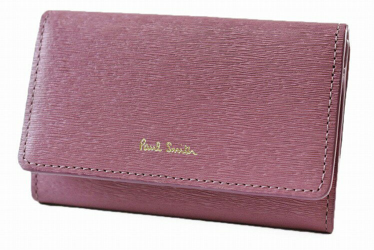 ポールスミス 名刺入れ カードケース レディース ピンク ブランド Paul Smith ストローグレイン レザー ライラック 50代 40代 30代 20代 プレゼント 本革 革 レザー 女性 婦人 カード入れ おしゃれ ギフト 専用箱付 PWD822 訳あり
