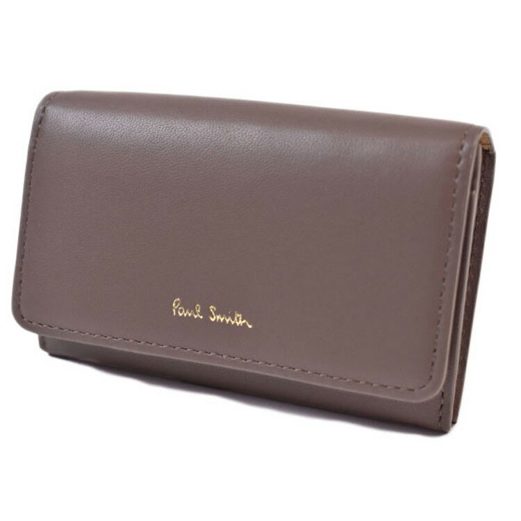 ポールスミス 名刺入れ カードケース レディース ブランド PaulSmith スワールトリム インサイド フラップ 専用箱付 茶 トープ 女性 婦人 本革 レザー 20代 30代 40代 50代 カードケース カード入れ おしゃれ ギフト BPW152