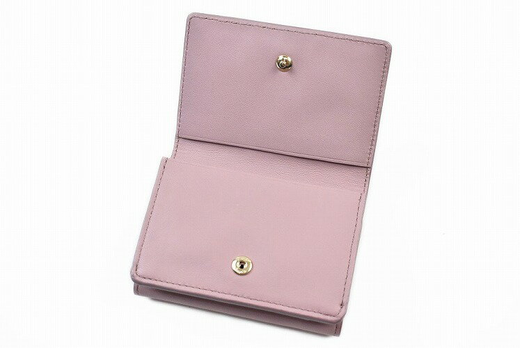 ポールスミス ミニ財布 三つ折り 財布 コンパクト レディース ブランド Paul Smith スワールカラーライン アクセント フラップ 専用箱付 ダスティ ピンク 女性 婦人 本革 BPW083 母の日