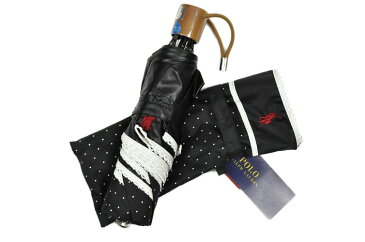 ラルフローレン 折りたたみ 日傘 レディース Ralph Lauren ドット × ピコレース 黒 ブラック 系 | 女性 婦人 ブランド 晴雨兼用 遮光 UVカット 母の日 ギフト 【あす楽】