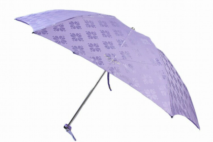 ケイトスペード ニューヨーク 雨傘 折りたたみ 傘 レディース ブランド KateSpade NEWYORK スペード フラワー プリント パープル 55cm 女性 婦人 訳あり【あす楽】