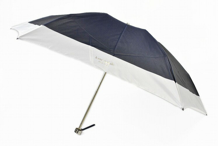 ケイトスペード ニューヨーク 雨傘 折りたたみ 傘 レディース ブランド KateSpade NEWYORK バイカラー デザイン 紺 ネイビー 白 ホワイト 55cm 女性 婦人 訳あり 【あす楽】
