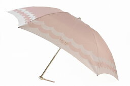 ケイト スペード ニューヨーク 雨傘 折りたたみ 傘 レディース ブランド KateSpade NEWYORK フリルデザイン プリント ピンクベージュ 55cm 女性 婦人 ケート 【あす楽】