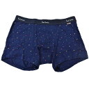 ポールスミス ボクサーパンツ メンズ ブランド 前開き 綿 下着 ボクサー Paul Smith 専用箱付 ランダムスペル M L LL 紺 ネイビー アンダーウェア ショートボクサー 男性 紳士 バレンタイン