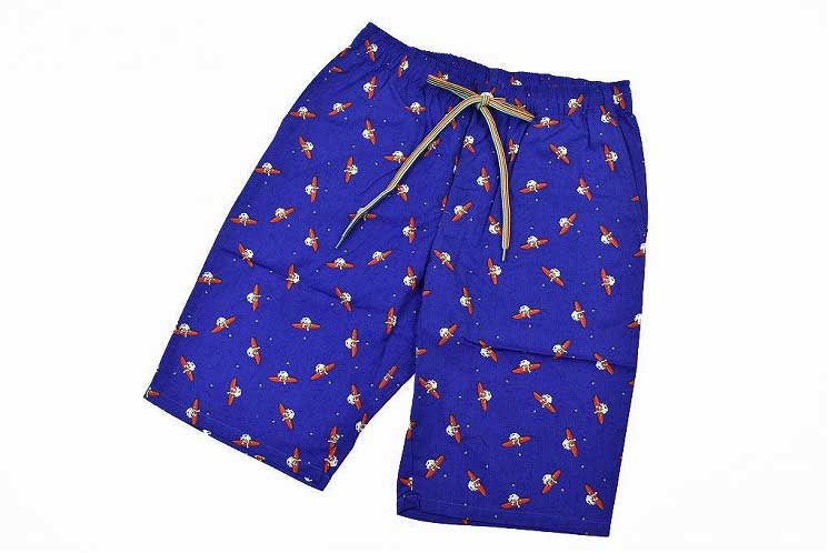 ポールスミス ポップ ルームウェア ステテコ ハーフパンツ パンツ 半ズボン メンズ ブランド Paul Smith POP ホームウエア HOMEWEAR ラビット Surfing Bunny 前開き ショートパンツ 部屋着 短パン 涼しい 夏 M L LL 青 ブルー 男性 紳士 82-7418 父の日 【あす楽】