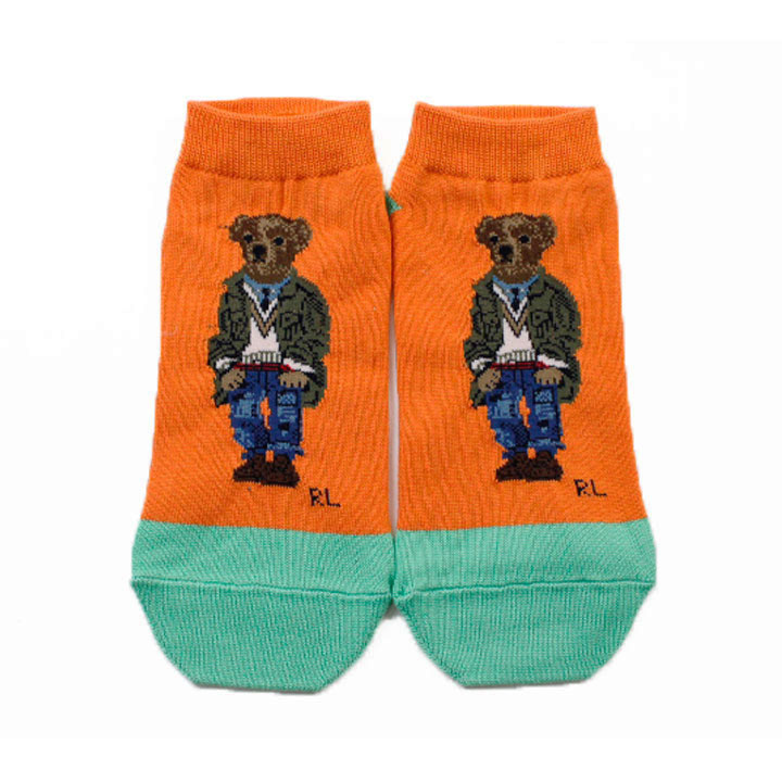 ポロ ラルフローレン 靴下 くるぶし ショート 1足 メンズ ブランド ハイブランド POLO Ralph Lauren オレンジ ポロベア ベア くま スニー...