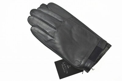 ランバン コレクション 手袋 メンズ ブランド LANVIN COLLECTION ラムレザー 24cm 25cm スマホ対応 ネイビーグレー 男性 紳士 グローブ 防寒