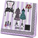 アナスイ ハンカチ レディース 綿 高級 ブランド ハイブランド ANNA SUI ラベンダー パープル × 白 ホワイト ストライプ 女性 婦人 母の日 20...