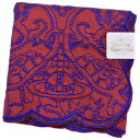 ヴィヴィアン ウエストウッド 刺繍 ハンカチ レディース 綿 高級 ブランド ハイブランド Vivienne Westwood レース スカラップ 赤 オーブ 20代 30代 40代 50代 60代 70代 おしゃれ かわいい 大人 日本製 ハンカチーフ ポイント消化 訳あり