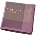 ブルーレーベル クレストブリッジ ハンカチ 1枚 レディース ブランド BLUE LABEL CRESTBRIDGE パープル チェック ロゴ 刺繍 女性 婦人