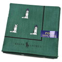 ポロ ラルフローレン ハンカチ 1枚 メンズ 綿 ブランド ハイブランド POLO Ralph Lauren 緑 グリーン シベリアン ハスキー 犬 ドッグ プリント 男性 紳士 父の日 実用的 20代 30代 40代 50代 60代 70代 プレゼント ギフト おしゃれ ポイント消化