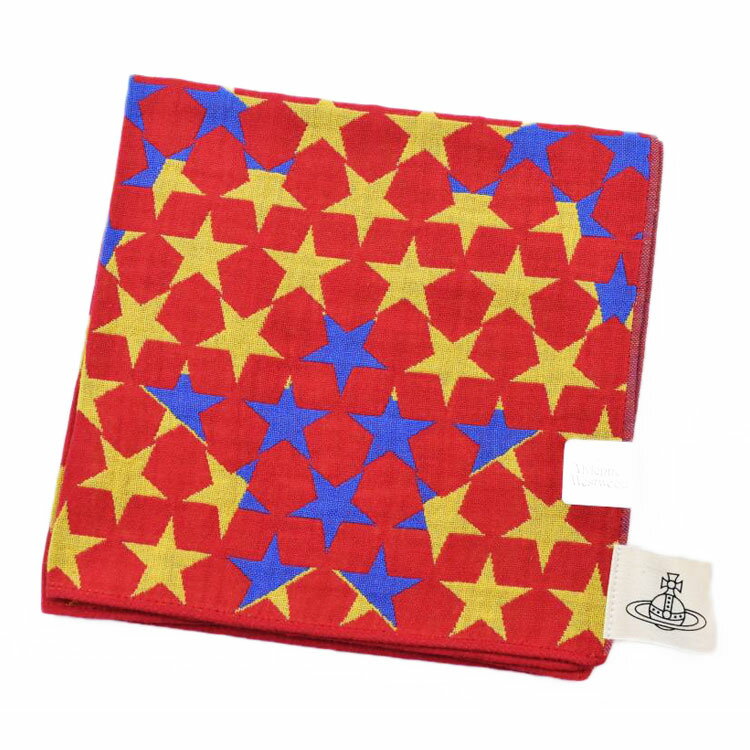 ヴィヴィアン ウエストウッド 大判 ガーゼハンカチ ガーゼ ハンカチ 1枚 レディース 綿 ブランド Vivienne Westwood 赤 黄色 スター 星 オーブ 女性 婦人 10代 20代 30代 40代 50代 60代 70代 プレゼント ギフト 退職 お礼 プチ かわいい おしゃれ ガーゼ素材 ポイント消化