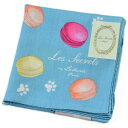ラデュレ ハンカチ レディース 綿 高級 ブランド ハイブランド LADUREE UREE ブルー 青 マカロン 猫 ネコ ねこ ロゴ 女性 婦人 母の日 20...