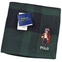 ポロ ラルフローレン タオルハンカチ タオル ハンカチ 1枚 メンズ ポロベア ベア くま 綿 ブランド ハイブランド POLO Ralph Lauren グリーン 濃紺 チェック 男性 紳士 父の日 実用的 20代 30代 40代 50代 60代 70代 プレゼント ギフト おしゃれ ハンドタオル ポイント消化