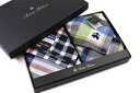 ブルックス ブラザーズ ハンカチ 2枚セット メンズ ブランド BROOKS BROTHERS 専用箱付 ネイビー × レッド × ブルー チェック ・ ライム...