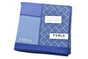 フルラ ハンカチ メンズ フルラ ハンカチ 1枚 メンズ ブランド FURLA 青 ブルー ブロック ロゴ デザイン 男性 紳士 【あす楽】