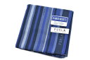 フルラ ハンカチ 1枚 メンズ ブランド FURLA 青 ブルー × 黒 ブラック ストライプ ロゴ 男性 紳士 【あす楽】