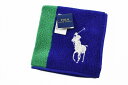 ポロ ラルフローレン タオルハンカチ タオル ハンカチ 1枚 メンズ 綿 ブランド ハイブランド POLO Ralph Lauren ブルー × グリーン バイ...