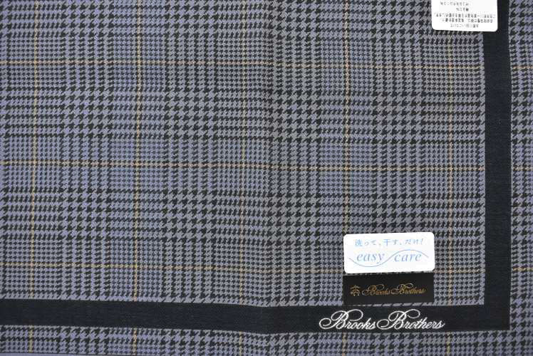 ブルックス ブラザーズ ハンカチ 1枚 メンズ 綿 ブランド ハイブランド BROOKS BROTHERS グレー 黒 ブラック グレンチェック 千鳥格子 ロゴ 男性 紳士 父の日 実用的 20代 30代 40代 50代 60代 70代 プレゼント ギフト おしゃれ ポイント消化