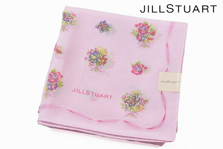 ジルスチュアート ジル スチュアート 大判 ハンカチ レディース 1枚 ブランド JILLSTUART シルク混 ピンク フラワー ブーケ 女性 婦人 母の日 x1x 【あす楽】