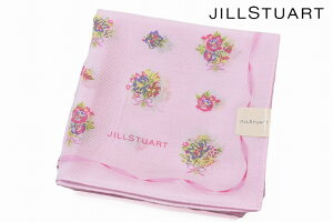 ジル スチュアート 大判 ハンカチ レディース 1枚 ブランド JILLSTUART シルク混 ピンク フラワー ブーケ 女性 婦人 母の日 【あす楽】