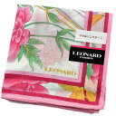 レオナール ハンカチ 綿 レディース 1枚 ブランド LEONARD フラワー 花 白 ホワイト ピンク 女性 婦人 プレゼント ギフト お礼の品 20代 30代 40代 50代 60代 かわいい 大人 可愛い ハンカチギフト プチギフト 母の日 ハンカチーフ ホワイトデー 【あす楽】