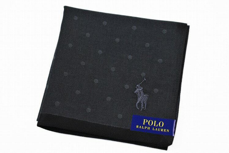 ポロ ラルフローレン ハンカチ 1枚 メンズ ブランド POLO Ralph Lauren ブラック ドット グレー ロゴ 男性 紳士 【あす楽】