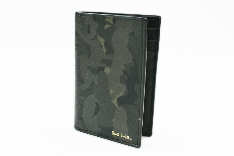 ポールスミス ポールスミス カードケース メンズ ブランド Paul Smith ネイキッドレディ カモ Naked Lady Camouflage プリント イタリア製 二つ折り 専用箱付 カーキ 男性 紳士 本革 PSV761 【あす楽】