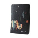 ポールスミス カードケース メンズ ブランド Paul Smith ニューミニ プリント 二つ折り 専用箱付 黒 ブラック 10代 20代 20代 30代 40代 50代 60代 プレゼント ギフト かっこいい おしゃれ 中学生 高校生 男性 紳士 本革 BPS551|詳細画像