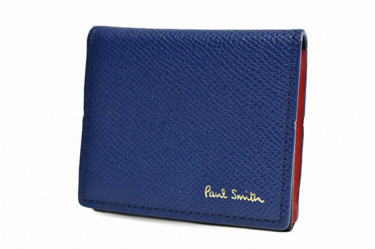 ポール・スミス 革財布 メンズ ポールスミス コインケース 財布 メンズ ブランド Paul Smith カラーフラッシュ フラップ 専用箱付 青 ブルー 男性 紳士 本革 PSC411 【あす楽】