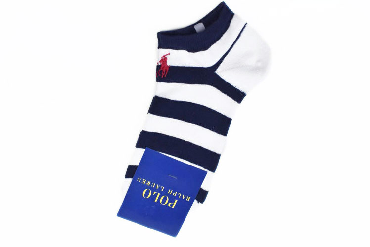 ラルフローレン 靴下 メンズ ポロ ラルフローレン 靴下 1足 メンズ ブランド くるぶし ショート ソックス POLO Ralph Lauren 白 ホワイト × 紺 ネイビー ボーダー ロゴ 刺繍 25-27cm スニーカー ソックス 男性 紳士 カジュアル ビジネス おしゃれ【あす楽】