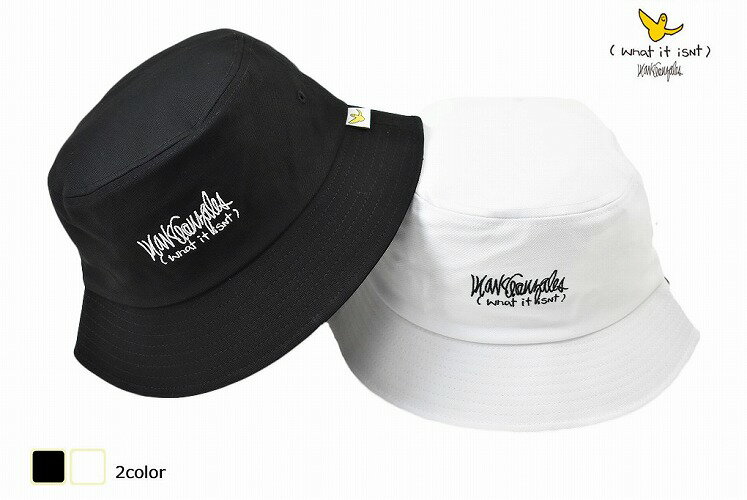 マークゴンザレス バケットハット 帽子 メンズ レディース ブランド Mark Gonzales What is isNt ブラック ・ホワイト 2カラー FREEサイズ WICP002 男女兼用 カジュアル ストリート アウトドア 