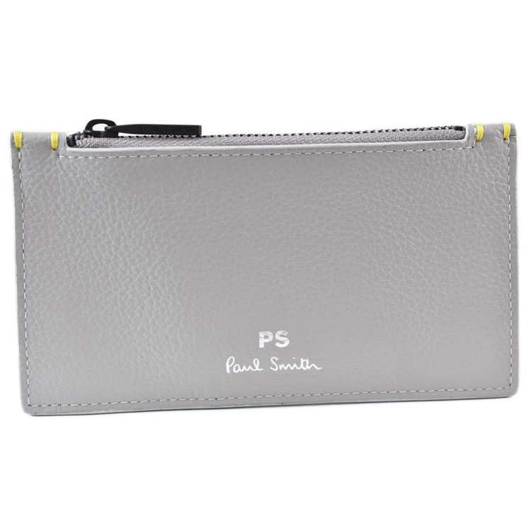 ピーエスポールスミス コインケース カードケース メンズ ブランド PS Paul Smith ユーティリタリアン ファスナー 専用箱付 ライト グレー 男性 紳士 本革 20代 30代 40代 50代 ビジネス おしゃれ BYP031