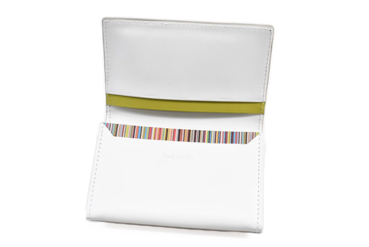ポールスミス 名刺入れ カードケース メンズ ブランド Paul Smith クラシックエンボス フラップ 専用箱付 ライト ベージュ おしゃれ 20代 30代 40代 50代 ギフト プレゼント 男性 紳士 本革 BPS482