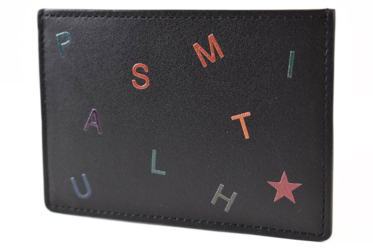 ポールスミス ポールスミス カードケース メンズ ブランド Paul Smith レターズ20ss 専用箱付 黒 ブラック 男性 紳士 本革 BPS130 【あす楽】