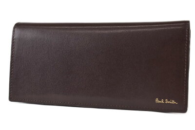 ポールスミス 長財布 財布 メンズ ブランド ポール・スミス Paul Smith シティエンボス かぶせ 専用箱付 茶 チョコ ブラウン 男性 紳士 本革 PSC306 訳あり