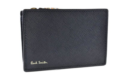 ポールスミス コインケース パスケース メンズ ブランド Paul Smith ジップストローグレイン2 定期入れ 専用箱付 紺 ネイビー 男性 紳士 本革 PSC786