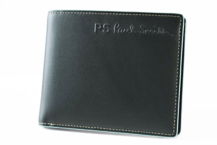 ピーエス ポールスミス 二つ折り 財布 メンズ ブランド PS Paul Smith ポップカラー フラップ 専用箱付 ダーク グリーン おしゃれ 20代 30代 40代 50代 ギフト プレゼント 男性 紳士 本革 BYP056