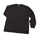 ポロ ラルフローレン 長袖 Tシャツ カットソー メンズ ブランド POLO Ralph Lauren ルームウエア ワッフル クルーネック ポロ プレイヤー ...