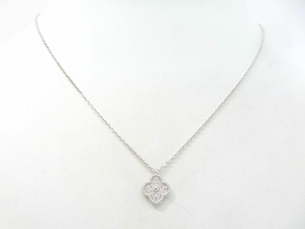 ヴァンクリーフ＆アーペル VCARO85900 K18WG ダイヤモンド スウィート アルハンブラ ペンダント ネックレス【池袋店】【中古】のサムネイル