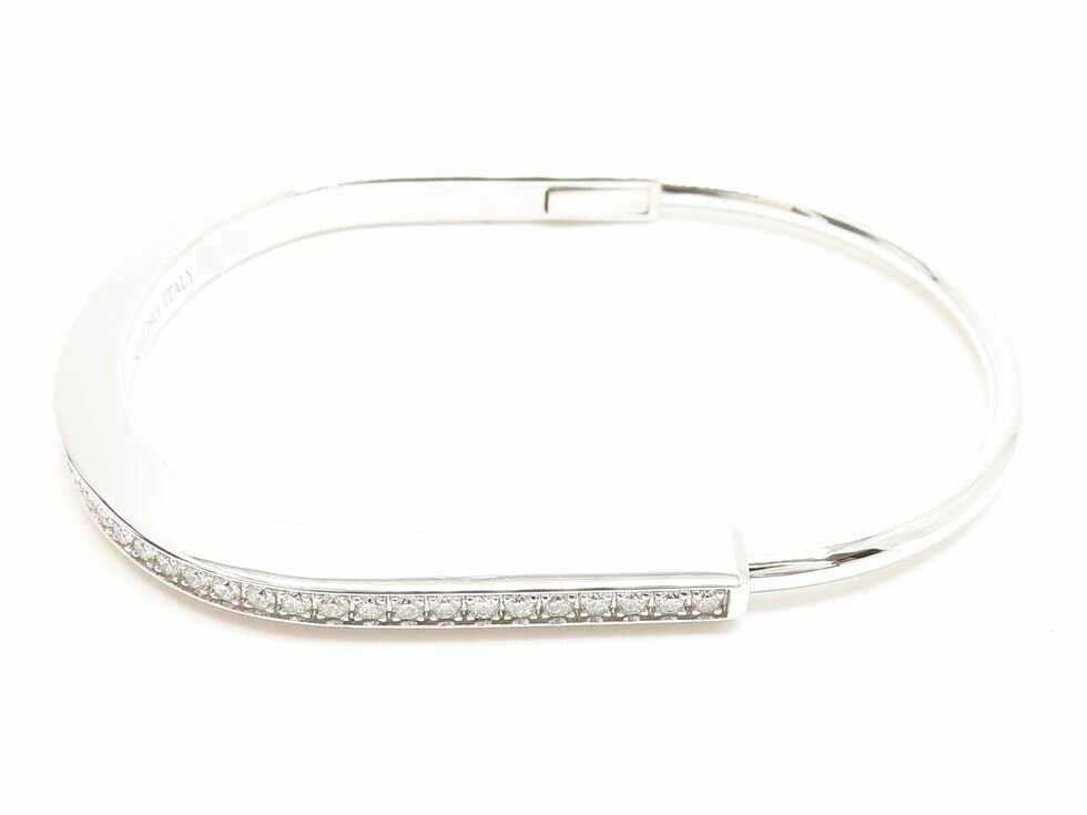 【新着】ティファニー 74363873 K18WG ダイヤモンド(公式1.09ct) ティファニーロック ナローバングル スモール ブレスレット【池袋店】【中古】のサムネイル