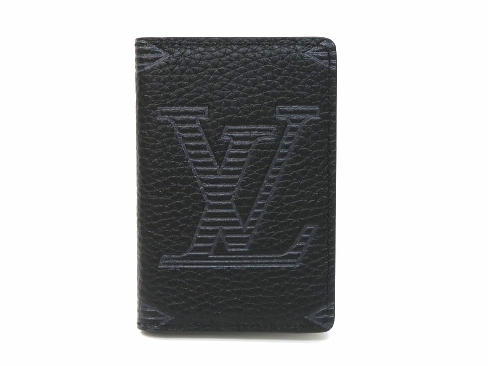 ルイ・ヴィトン M80038 トリヨン レザー ジャイアント・モノグラム・シャドウ ノワール オーガナイザー・ドゥ ポッシュ カードケース パスケース【池袋店】【中古】のサムネイル