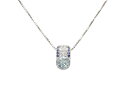 ジュエリーマキ(ペンダントのみ) K18WG/Pt850 アクアマリン2.00ct メレダイヤ0.20ct ブルーサファイア0.25ct デザイン ペンダント ネックレス 【新宿店】【中古】【新着】