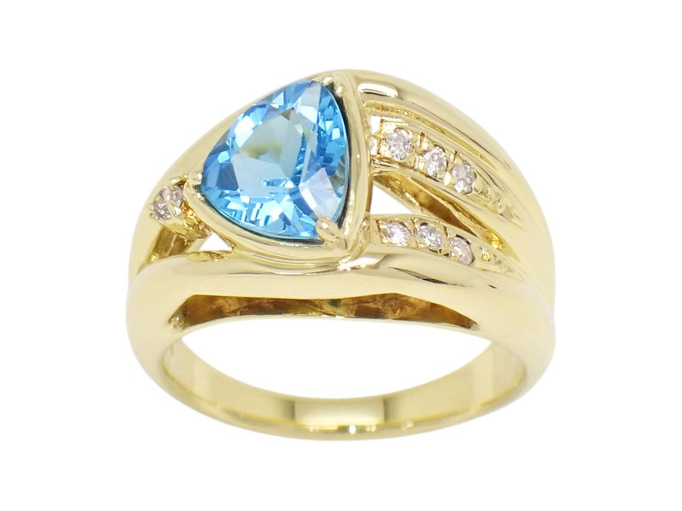 【中古】K18YGブルートパーズ1...