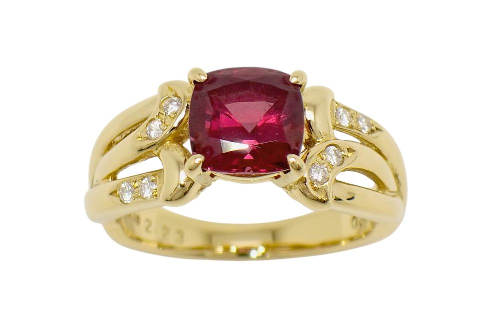 【中古】タサキK18YGガーネット...