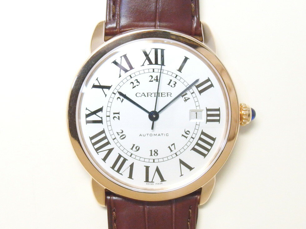 カルティエ W6701009 ロンド ソロ ドゥ カルティエ 42MM XL K18PG SS アリゲーターベルト 自動巻き メンズ 時計 【新宿店】【中古】のサムネイル