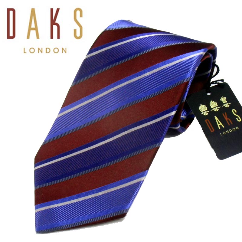 ストライプ 【ダックス/DAKS LONDON】ストライプ ネクタイ サックスブルー 日本製【 誕生日 お祝い 餞別 ギフト 無料 】 プレゼント saA2 ブランド ギフト